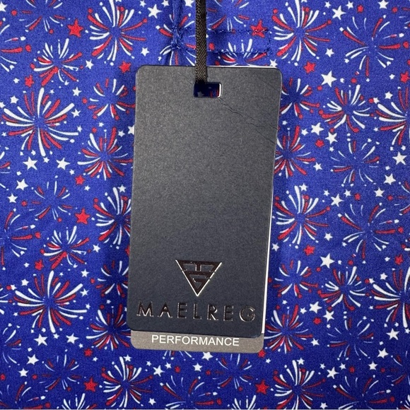 Maelreg Men's Polo festive Patriotic Design - Picture 2 of 6